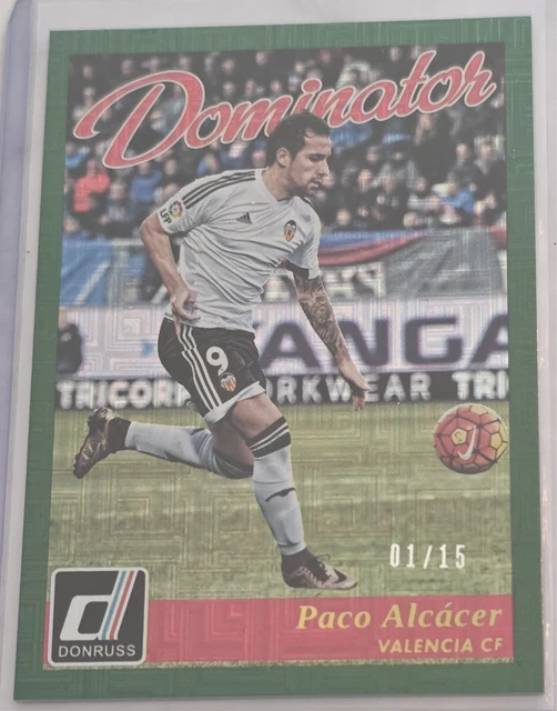 PACO ALCACER 2016-17 Panini Donruss Dominator Mosaic /15 #14 Valencia CF