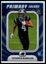 2025 Donruss Optic TETAIROA MCMILLAN #7 RC Rookie Primary Colors Insert Panthers