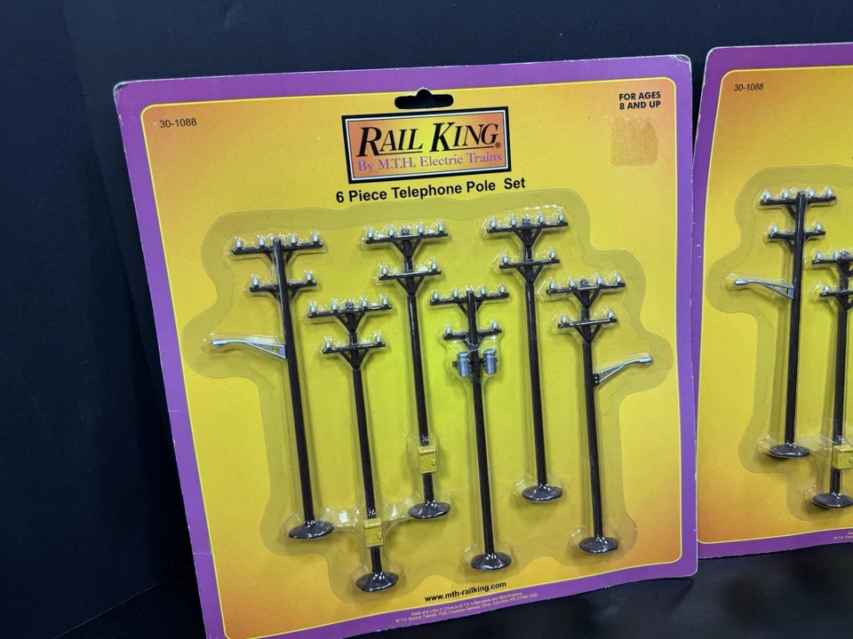 MTH 30-1088 5" telephone poles w transformers | lot of 2 packs | NEW - Image 2 of 4