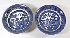 2 Churchill WILLOW BLUE 6" Cereal Bowls EXCELLENT