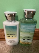 Bath  Body Works Cucumber Melon Shower Gel 10oz  Body Lotion 8oz Set New Seal