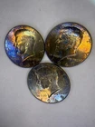 1967 & 1969 Kennedy Half Dollars Lot 3 coins 40% Silver Rainbow 🌈  Monster tone