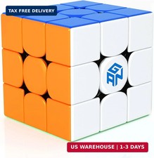 GAN 356 RS, Speed Cube 3x3 Stickerless Puzzle for Kids