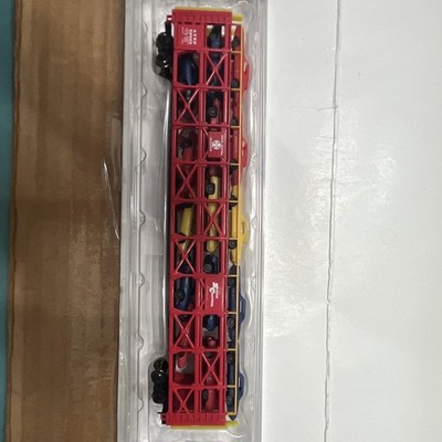 Bachmann 1:160 N Santa Fe 89' Tri-Level Auto Rack Car w/Autos MPN 46502