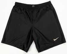 Rare Vintage NIKE Swoosh Logo Athletic Shorts 90s Y2K Taiwan Black Youth Size XL