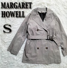 MARGARET HOWELL Cotton Short Trench Coat Light Gray with Detachable Liner Size I
