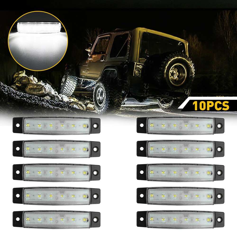 White Rock LED Underbody 10Pod Wheel Light Kit for JEEP Truck UTV Offroad