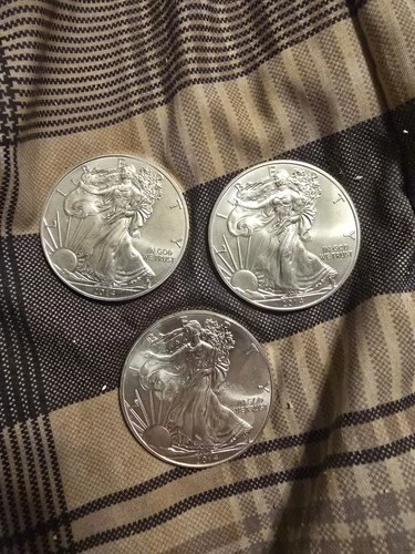 3 2014 American Silver Eagles 1 OZ, .999 FINE