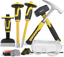 8PCS Geology Rock Pick Equipment Kit, 3Lb Sledge & 32Oz Rock Hammer with 3PCS Co