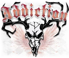  Hunting t shirt Dixie Land Outdoors Addiction Archery apparel Deer Skull 