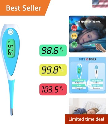 Color-Coded Thermometer with Auto-Off - Versatile and Accurate Temperature Check