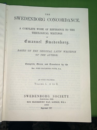 THE SWEDENBORG CONCORDANCE Emanuel Vintage Bible FULL SET OF 6 CHRISTIAN STUDIES - Picture 8 of 15