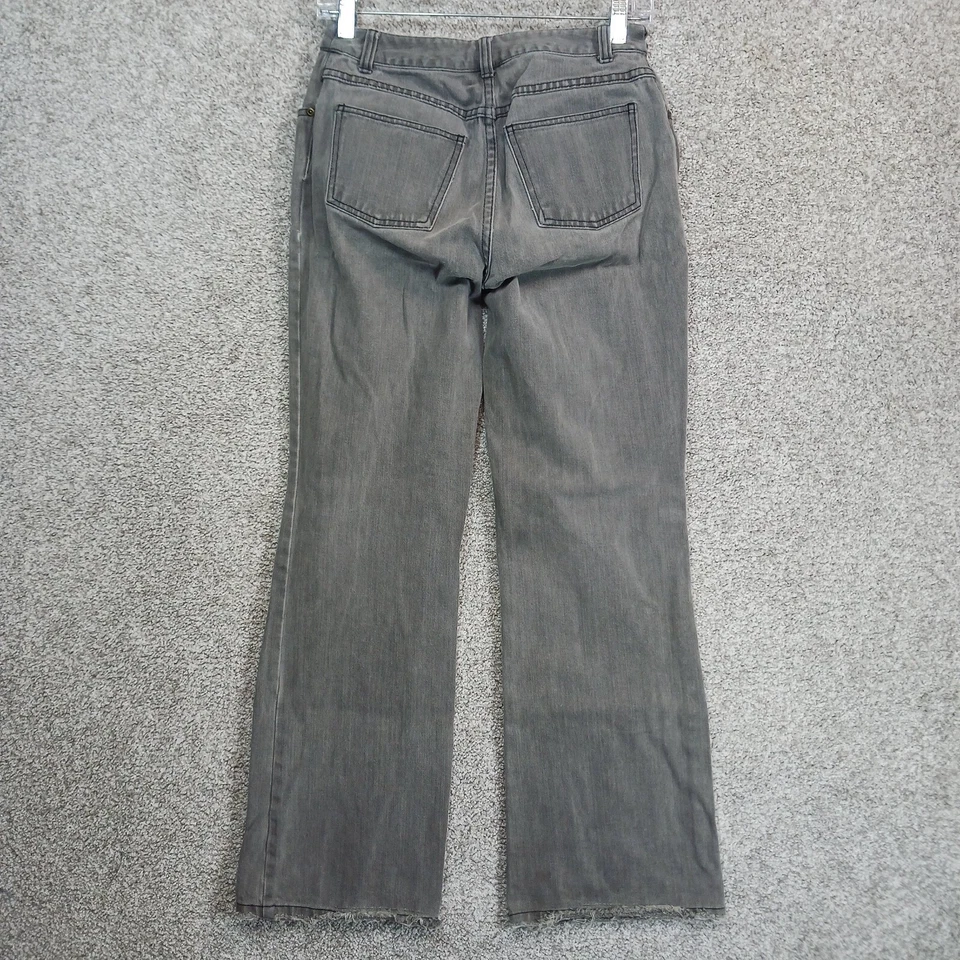 Pantalones de mezclilla Newport News Jeanology para mujer talla 6 grises Distress tiro medio corte bootcut Foto 2 de 4