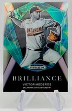 2022 Prizm Draft Picks Victor Mederos Brilliance Insert Silver Prizm #BR-VM