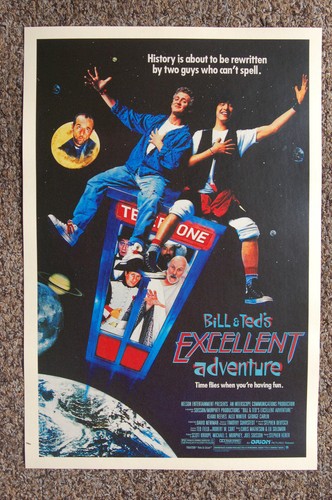 Bill & Tedd's Excellent Adventure Lobby Card Movie Poster Keanu Reeves