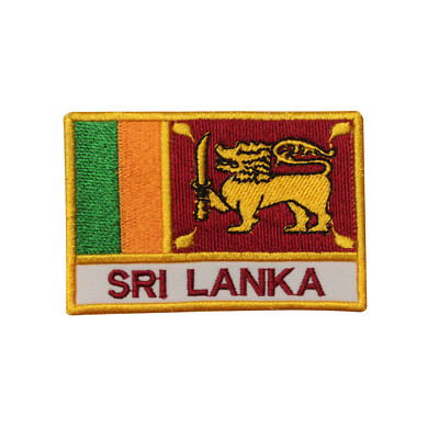 Sri Lanka Landflagge Aufnäher Aufbügeln Aufnähen Abzeichen bestickt Aufnäher