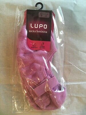 LUPO WOMEN’S ESSENTIAL NO SLIP GRIPPERS YOGA PILATES BARRE SOCKS PINK LG 8.5-11+
