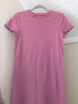 a new day t shirt dress A New Day Women's T-shirt Dress Size XS Pink/Purple Midi Short Sleeve  Stretch