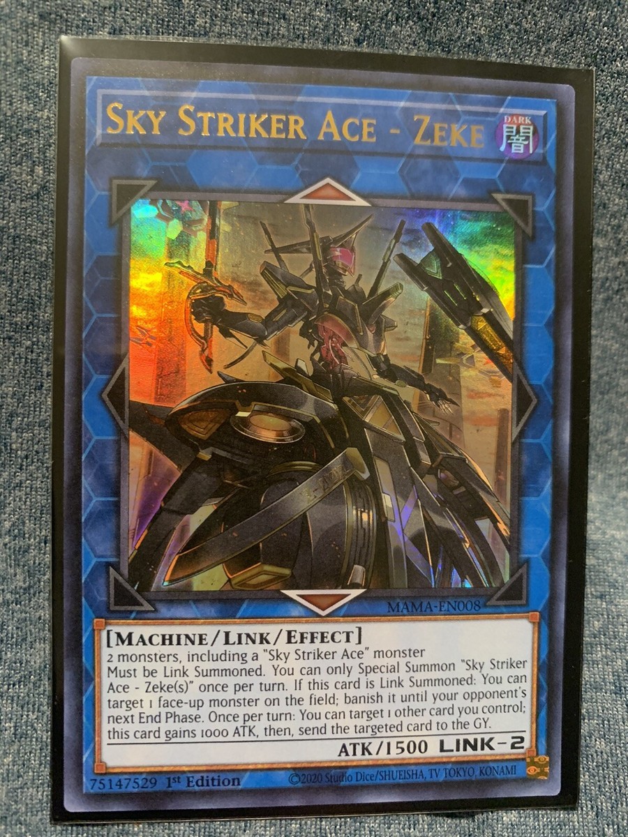 Yu-Gi-Oh! Sky Striker Ace - Zeke - MAMA-EN008 - Ultra Rare - 1. Auflage Sammelkarte