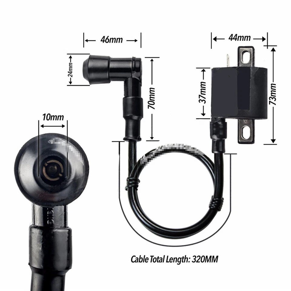 Bobina de encendido para scooters motocicletas 12V para 50 70 110 125 150 200 250cc accesorio Foto 3 de 4