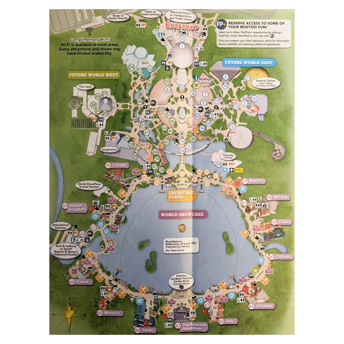 Walt Disney World Epcot Map