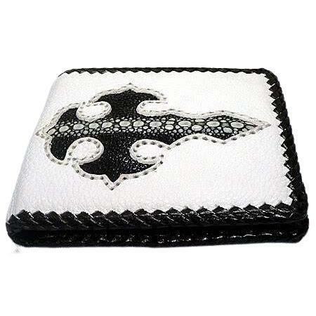 White Stingray Skin Mens Wallets - Picture 4 of 5