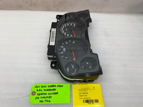 11-14 Chevrolet GMC 2500HD 3500HD SPEEDOMETER DASH GAUGE CLUSTER METRIC 20964181 - Picture 3 of 10
