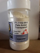 Uroboros Frit Pale Amber Transparent 96 COE POWDER Frit 8.5 oz jar System 96