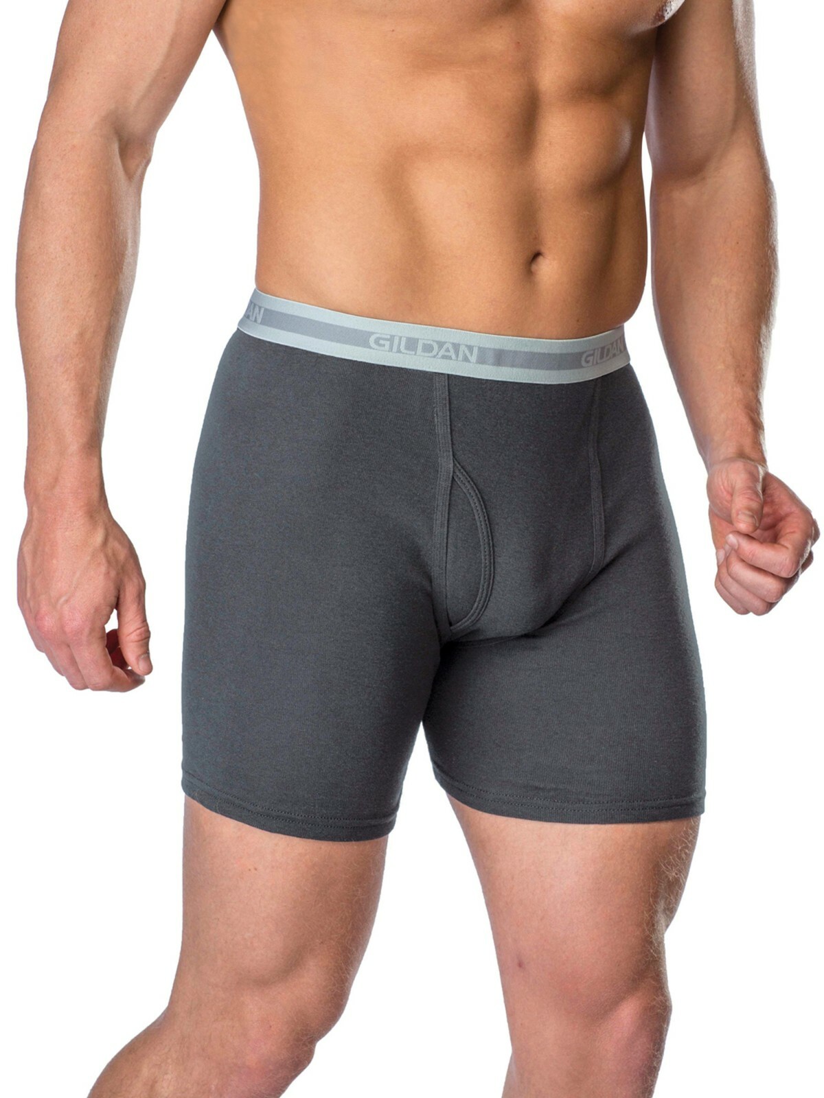 NEW! 4-Pk Gildan Men's Premium Comfort Boxer Briefs, Plush Waistband, 2XL Blues