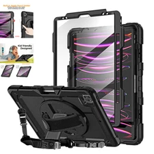 For iPad Pro 6th/5th/4th/3rd 12.9" Case Shockproof Stand Cover Screen Protector