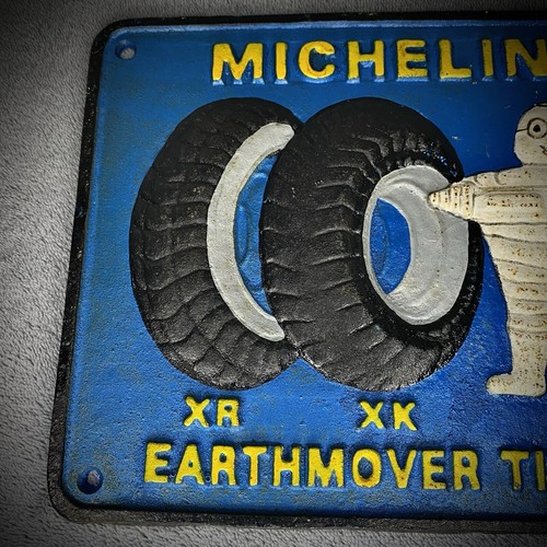 Michelin XR XK Earthmover Tires Cast Iron Sign – 1959 London – Vintage Gift Idea - Picture 3 of 11