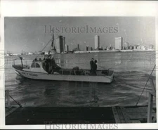 1974 Press Photo U.S. Coast Guard patrol boat operating off shore of New Orleans