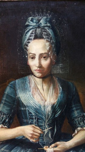 9Elegantes französisches Damenportrait, Empire Rahmen. Antik Ölgemälde. Perfekt. - Bild 2 von 12