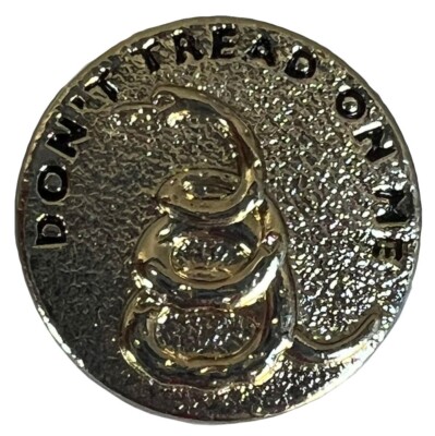 Gadsdon Flag Lapel Pin Don't Tread On Me Gadsden Flag White Snake Lapel Pin Badge For Hat Jacket Or Bag