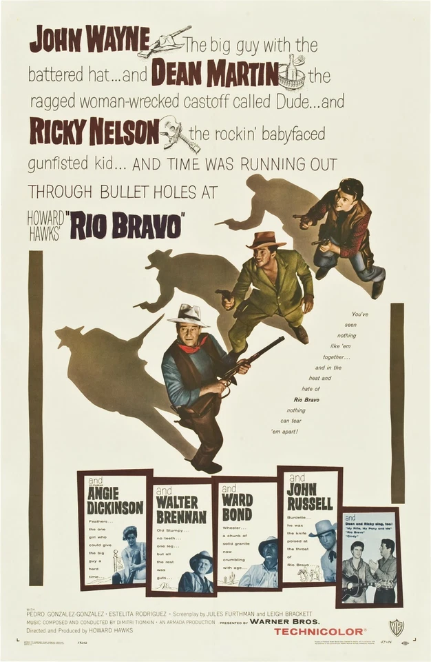 Rio Bravo movie poster print (a) : John Wayne, Dean Martin : 11 x 17