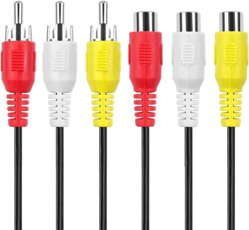 Cable de extensión compuesto AV de audio video premium 3RCA cable M/F macho a hembra... - Imagen 5 de 8