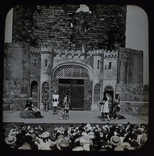 SHAKESPEARES RICHARD II PLAY FLINT CASTLE NO5 C1904 Magic Lantern Slide PHOTO