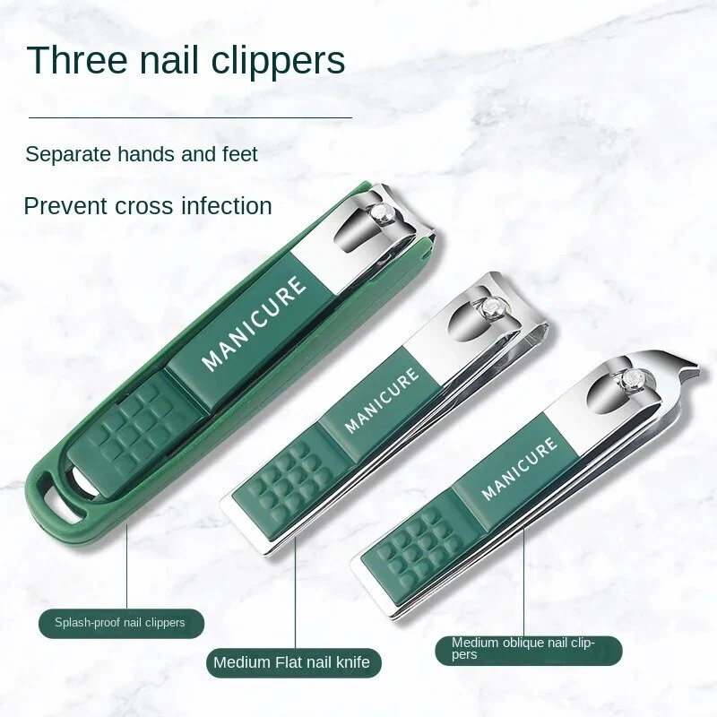 Juego de caja de regalo de cuchillo de uñas alicates para uñas kit cortaúñas de manicura cuchara de excavación de orejas Foto 3 de 4