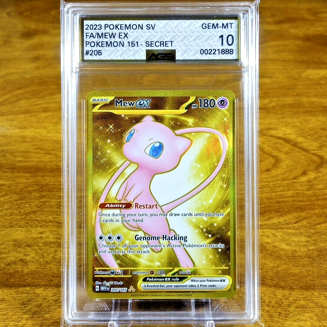 ポケモンカードゲーム 2023 POKEMON MEW ex #205 GEM MT 10 2023 PSA 10 Pokemon Japanese 151 SV2a Mew ex UR 208/165 card gold