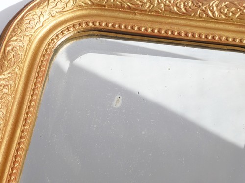 Small Louis Philippe Golden Mirror French Arch Framed Gilded Wall Mirror, - Picture 9 of 11