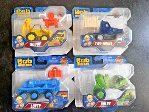 Fisher-Price Bob the Builder Die Cast Construction Vehicles Lot Set Of 4 New