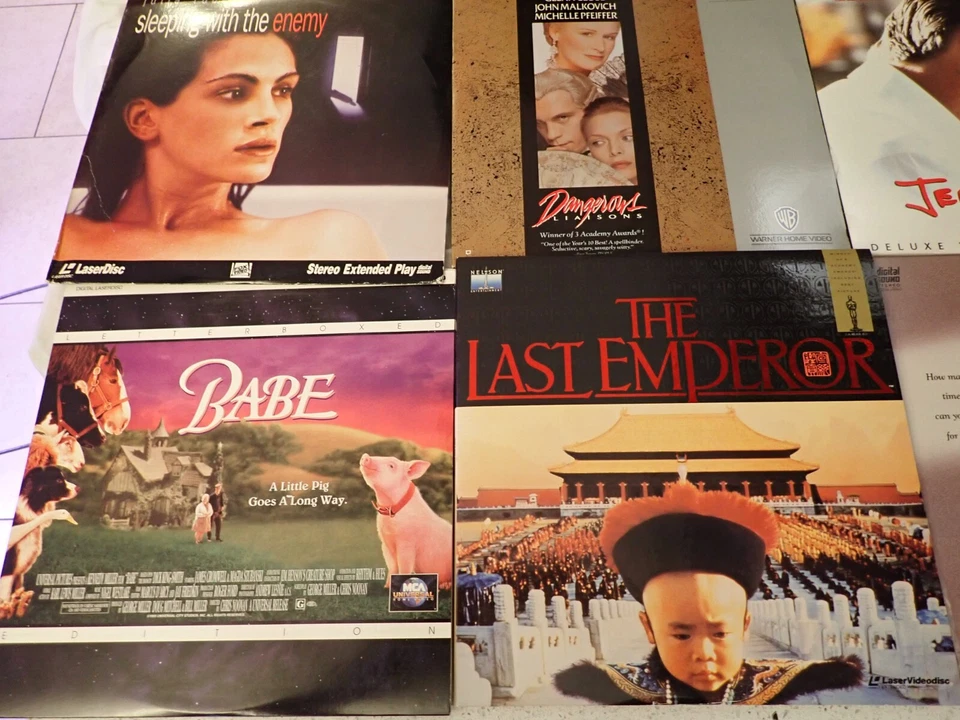 Set of 10 Laserdisc Natural Chariots of Fire Awakenings Babe Last Emperor Foto 2 de 4