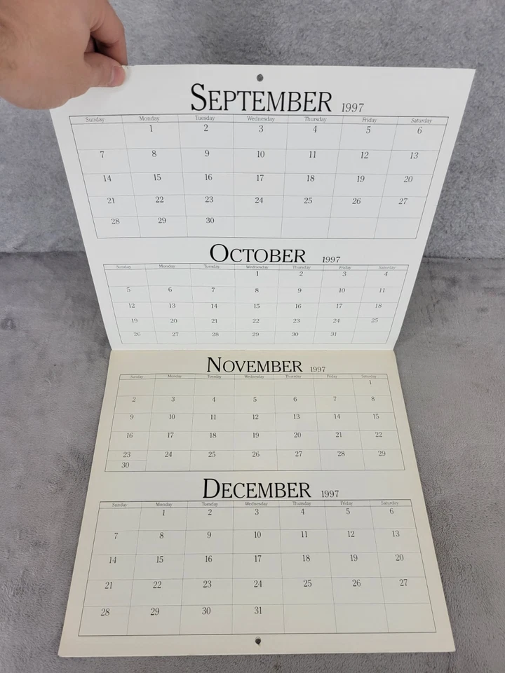 Calendario de mesa vintage 1998 Curious Cats 16 meses arte felino regalo coleccionable Foto 2 de 4