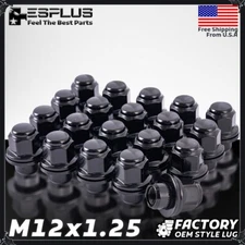 20 Black M12x1.25 OEM Mage Lug Nut Fit Nissan Altima/GT-R/Leaf/NV200/Rogue etc