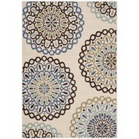 Safavieh Veranda Piled Indoor/ Outdoor Cream/ Blue Rug (2'7 X 5') on sale Safavieh Veranda Piled Indoor/ Outdoor Cream/ Blue Rug (2'7 X 5') on sale