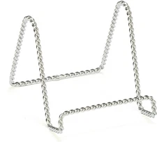 TRIPAR Decorative Twisted Wire Stand, Chrome Display (3 Inch 3 Inch, 