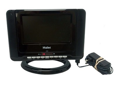 Haier HLTD7 7-inch TV DVD Player Combo Television Portable - WORKS