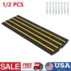 Driveway Ramp 48"x16"x2.5" Rubber Curb Ramp 110000 Lbs Threshold Scooters Ramp