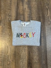 Extra Large Vintage 90s Mickey Mouse Gray Sweatshirt Walt Disney Summer Comics