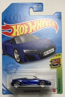 Hot Wheels 2019 Audi R8 Spyder HW Exotics 4/10 1:64 Diecast Blue Unopened